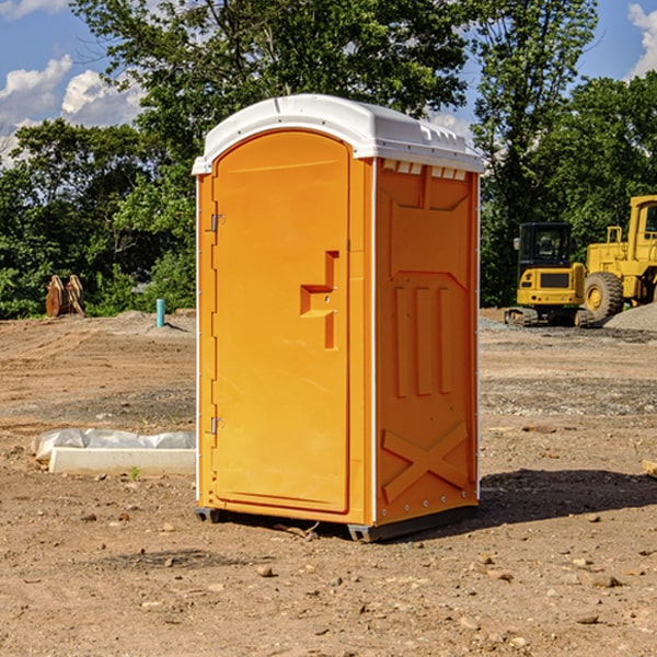 how often are the portable restrooms cleaned and serviced during a rental period in Hale Missouri